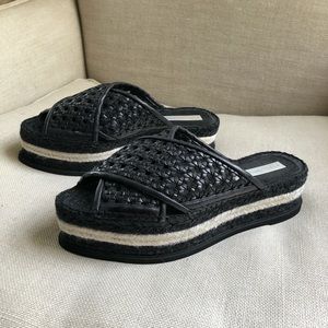 Stella McCartney Espadrille Sandals Flatform Black
